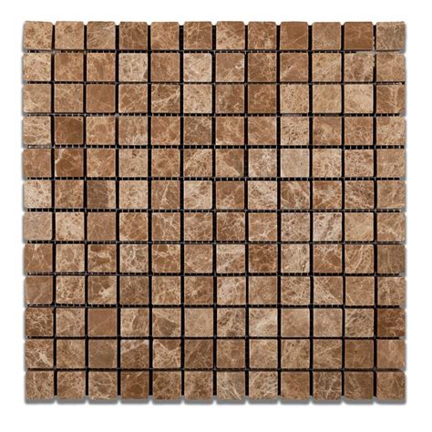 Stone And Tile Shoppe Inc Emperador Marble Grid Mosaic Wall And Floor Tile Wayfair