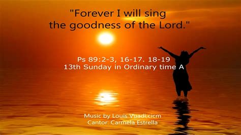 Forever I Will Sing The Goodness Of The Lord Ps 89 By Louis Vuadi Cicm Youtube