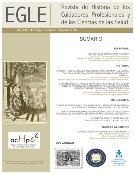 Egle Revista De Historia De Los Cuidadores Profesionales