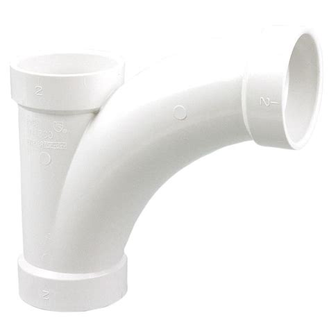 NIBCO 1 1 2 In PVC DWV All Hub Long Radius Combination Tee Wye Fitting