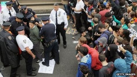 Hundreds Of Occupy Wall Street Protesters Arrested Bbc News