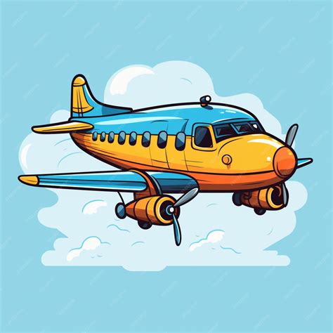 Premium Photo | Airplane cartoon logo