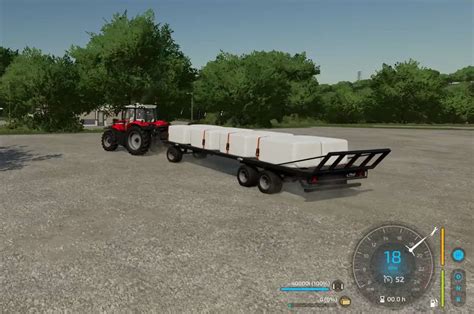 Autoloading Square Bale Trailer V1 0 FS25 FS22 Mod