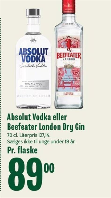 Absolut Vodka Eller Beefeater London Dry Gin Tilbud Hos Min K Bmand