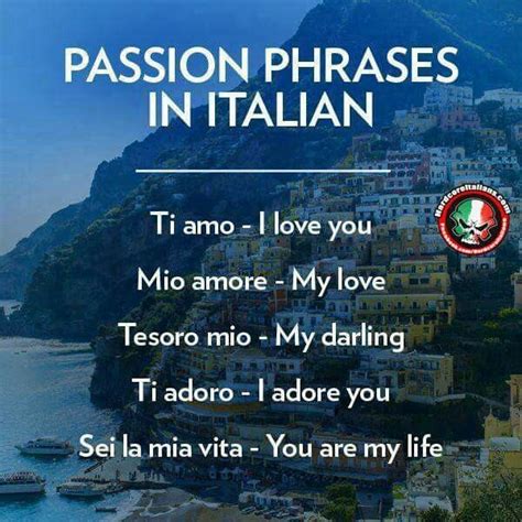 Italian Phrases Of Love Italiaanse Woorden Italiaans Leren