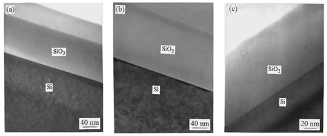 Tem Images Of The Si Sio Interface Including The Interface Formed By