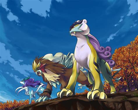 Legendary Beasts Pok Mon Anime Board Suicune Entei Raikou Hd