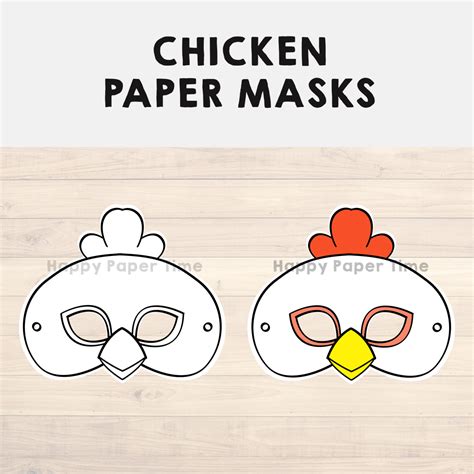 Hen Mask Template