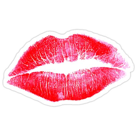 Sexy Red Lips Stickers By Magicroundabout Redbubble