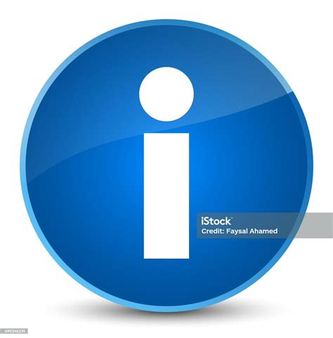 Info Icon Elegant Blue Round Button Stock Illustration Download Image Now Blue Circle