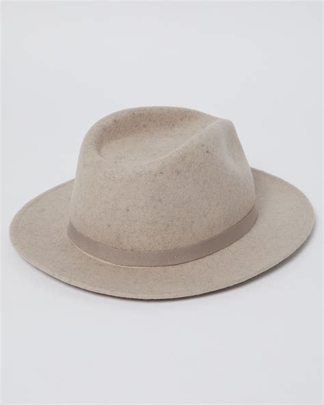 Brixton Messer Packable Fedora Oatmeal Surfstitch