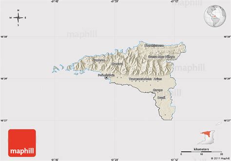 Shaded Relief Map Of Saint George Cropped Outside