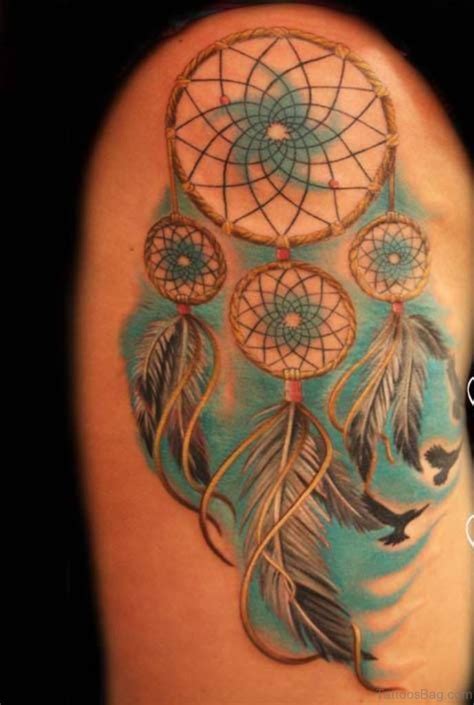 Ravishing Dreamcatcher Tattoos For Shoulder Tattoo Designs