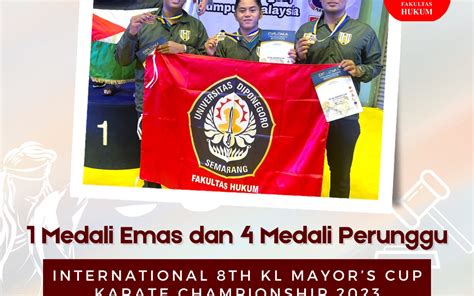 Mahasiswa FH Undip Memborong Medali International 8th KL Mayor S Cup