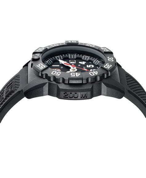 Luminox Mens Swiss Navy Seal Military Dive Black Rubber Strap Watch 45mm Macys