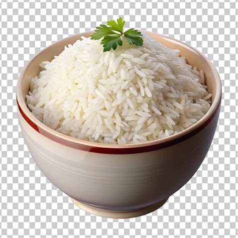 Premium PSD PSD Of A Fresh Cooked White Basmati Rice In A White Bowl