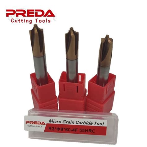 Preda Hrc Cnc Cutting Tools Corner Rounding R Inside Cutting Tool End