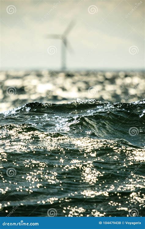 Wind Turbines Farm In Baltic Sea Denmark Stock Photo Image Of Wind