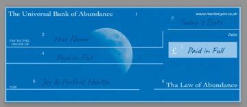 New Moon Abundance Cheques - Marian Ryan