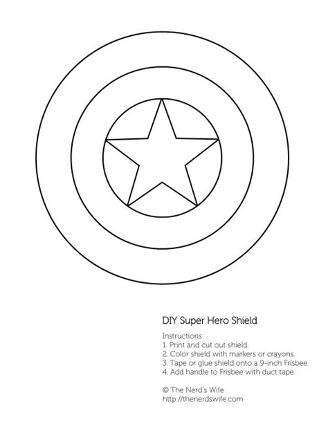 Captain America Shield Template Printable - Printable Templates