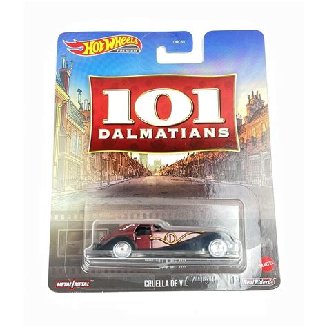 Hot Wheels Premium Disney 101 Dalmatians Cruella De Vil Collectible Car