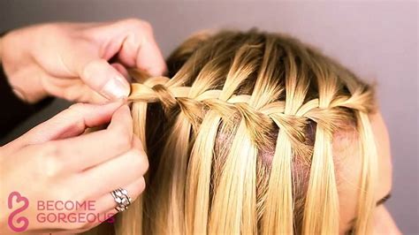 Waterfall Braid Tutorial Become Gorgeous Youtube