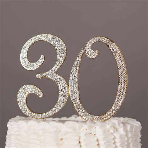 30 Cake Topper Gold 30 Cake Topper 30th Wedding Anniversary 30th Anniversary Parties