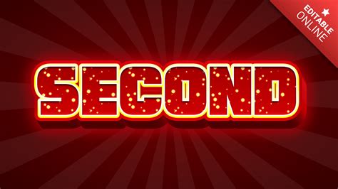 Second | Text Effect Generator | TextStudio