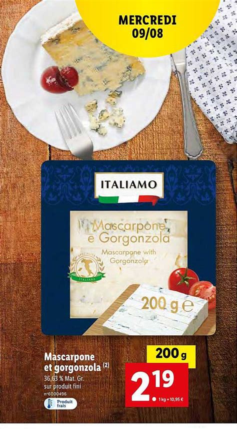 Promo Mascarpone Et Gorgonzola Italiamo Chez Lidl Icatalogue Fr