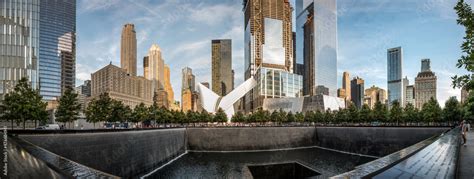 Iconic One World Trade Center memorial in downtown Manhattan Stock ...