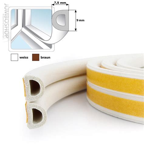 Fensterdichtung Gummidichtung Selbstklebend Weiss D Profil