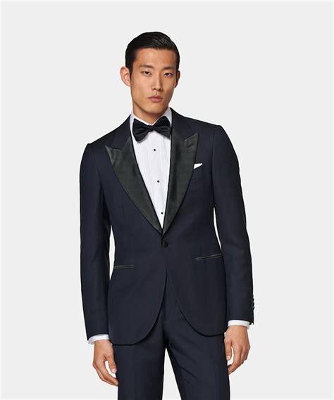 Navy Tailored Fit Lazio Dinner Jacket In Pure S110 S Wool SUITSUPPLY