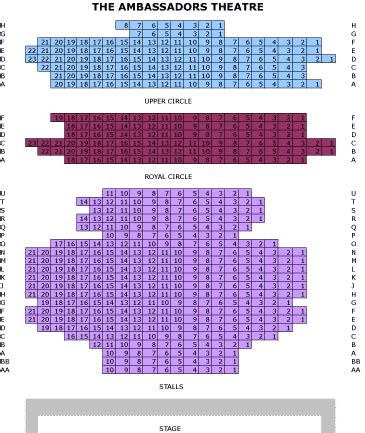 Ambassadors Theatre Seating Plan