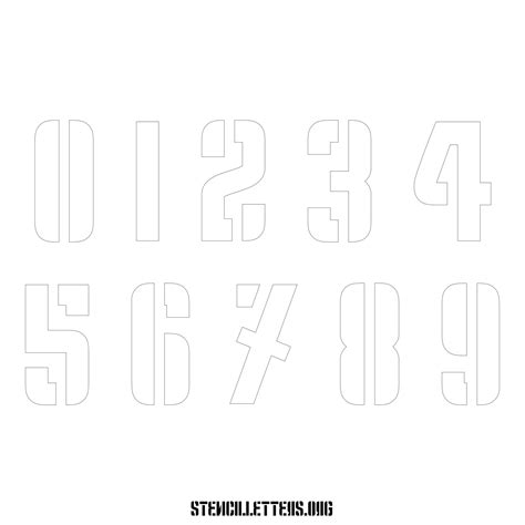 Free Printable Numbers Stencils Design Style 218 Modern Stencil