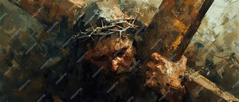 Premium Photo | Abstract Portrait Jesus Christ with Cross