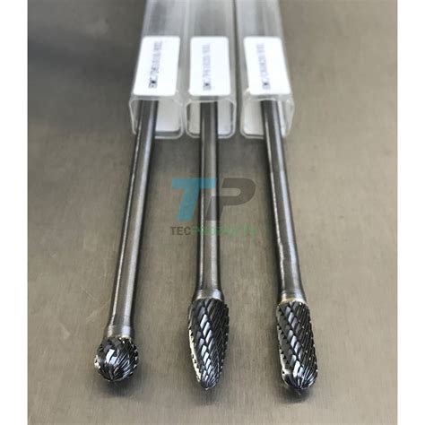 Carbide Burr Set 3 Extra Long Shank Burrs 169mm Tec Products