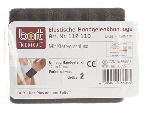 BORT Handgelenkbandage Velcro 8cm Gr3 22cm Schwarz 1 Stk Online