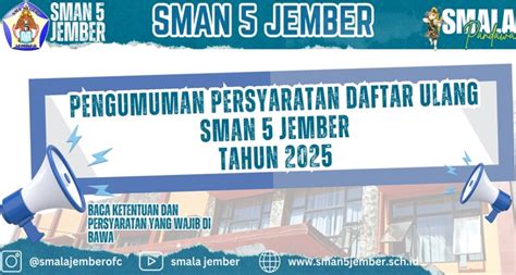 PENGUMUMAN DAFTAR ULANG SMAN 5 JEMBER