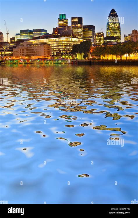 City of London Skyline at night Stock Photo - Alamy