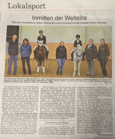 Krb In Der Wetterauer Zeitung Kreisreiterbund Wetterau E V