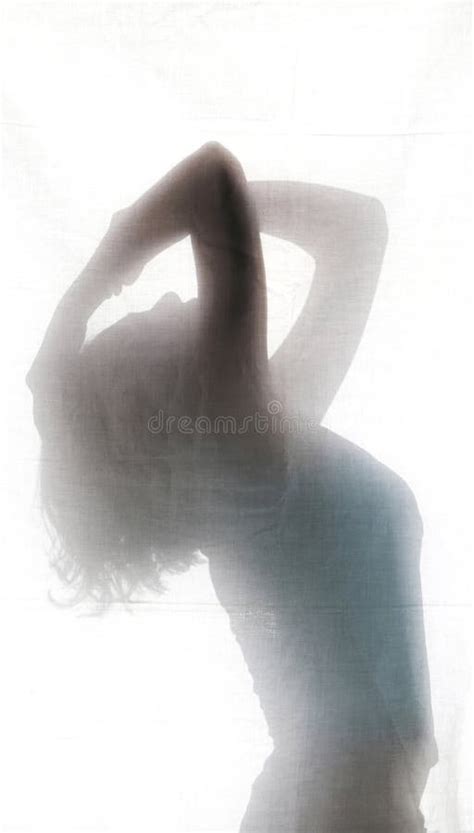 Nude Woman Female Silhouette Under Light In The Dark Stock Image Image Of Hair Complexion