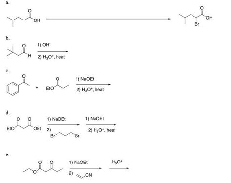 Solved A OH OH Br B 1 OH H 2 H3O Heat C 1 NaOET Oi Chegg