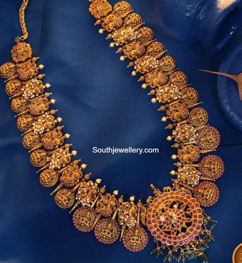 Bridal Lakshmi Peacock Haram Indian Jewellery Designs