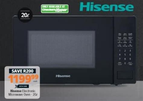 Hisense Electronic Microwave Oven 20L offer at Checkers Hyper