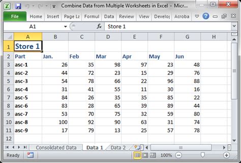 Excel How To Combine Worksheets Consolidate In Excel Merge