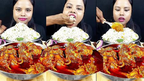 Asmr Eating Spicy Chicken Curry With Fried Rice Eating Show Mukbang Food Eating Video Bigbite