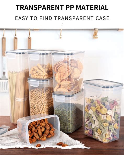 24 Piece Pack Plastic Airtight Dry Pasta Kitchen Organizer Pantry