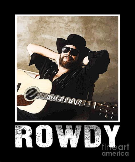 Retro Hank Jr Williams Love Rowdy Ts For Men Womens Digital Art By