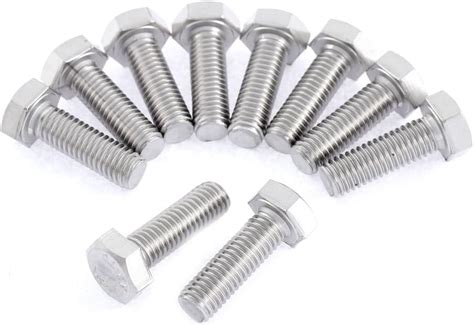 Full Thread 304 Stainless Steel A2 70 8 Sets M8 1 25 X 80mm Stainless Steel Hex Head Screws