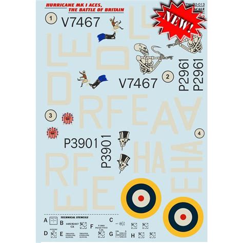 Print Scale Decal Decal Hawker Hurricane Mk I Aces The Battle Of Br